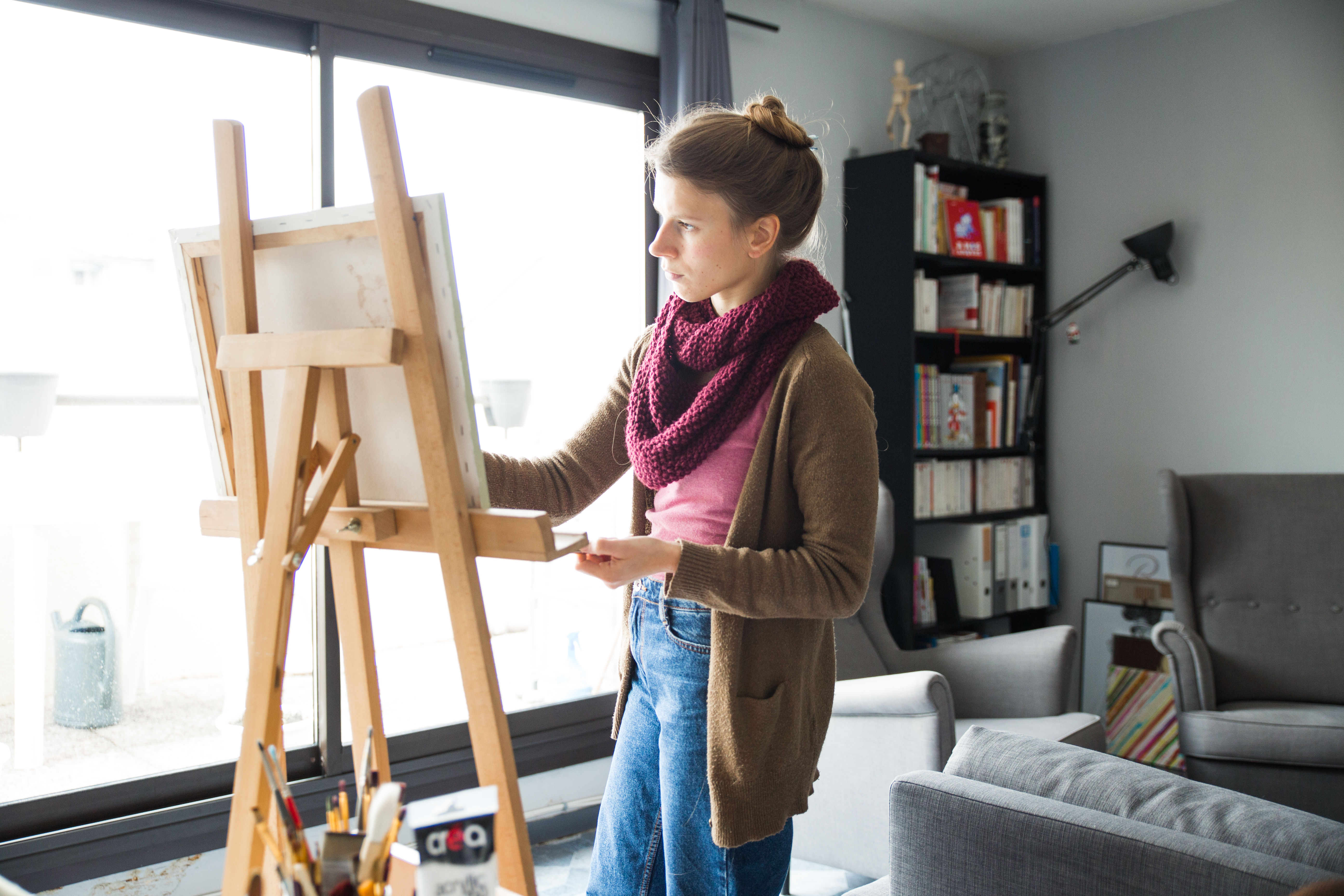 Carole Urban dans son atelier